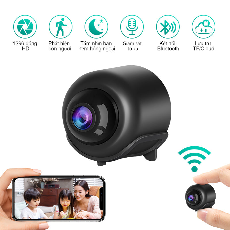 VStarcamCameraẩnWiFi-Cameraminiđểgiámsátgiađìnhvàvănphòng-Camerabảomẫucótầmnhìnbanđêm,Pháthiệnchuyểnđộng,Xemtừxa-Bảovệxe,GiámsátthúcưnglCB76