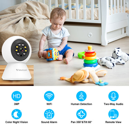 2K HD WIFI Security Camera Indoor for Home Security for Baby/Pet | C991
