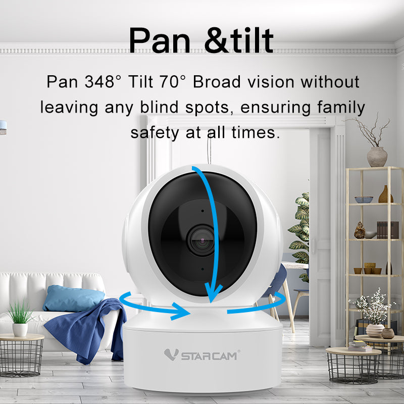 4MP HD 5G Dual Band WiFi Camera Indoor for Home Security with AI Detection, Pan/Tilt, Smoke Sound Detection, Two-way Talk, TF&Cloud Storage l CS49Q