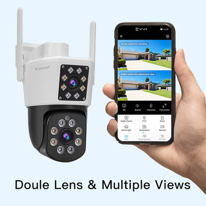 4MP HD Image Dual Lens Security Camera Outdoor| C662DR