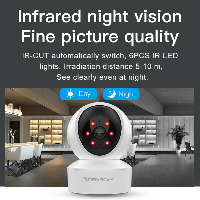 4MP HD 5G Dual Band WiFi Camera Indoor for Home Security with AI Detection, Pan/Tilt, Smoke Sound Detection, Two-way Talk, TF&Cloud Storage l CS49Q