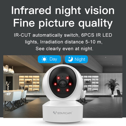 4MP HD 5G Dual Band WiFi Camera Indoor for Home Security with AI Detection, Pan/Tilt, Smoke Sound Detection, Two-way Talk, TF&Cloud Storage l CS49Q