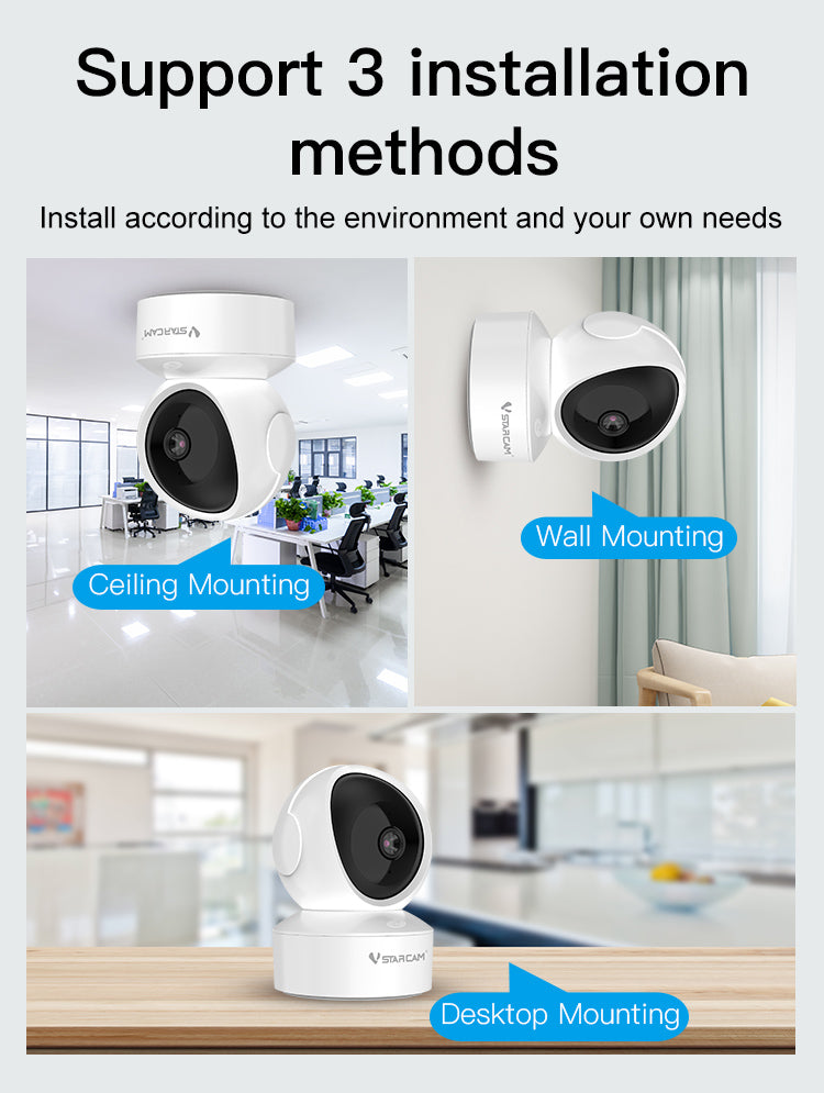 4MP HD 5G Dual Band WiFi Camera Indoor for Home Security with AI Detection, Pan/Tilt, Smoke Sound Detection, Two-way Talk, TF&Cloud Storage l CS49Q