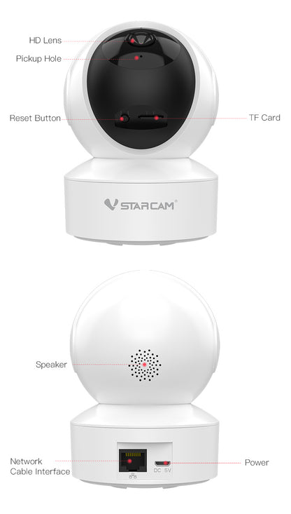 4MP HD 5G Dual Band WiFi Camera Indoor for Home Security with AI Detection, Pan/Tilt, Smoke Sound Detection, Two-way Talk, TF&Cloud Storage l CS49Q